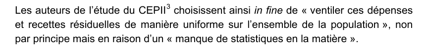 Extrait de France Stratégie sur le manque de statistiques pour certaines dépenses